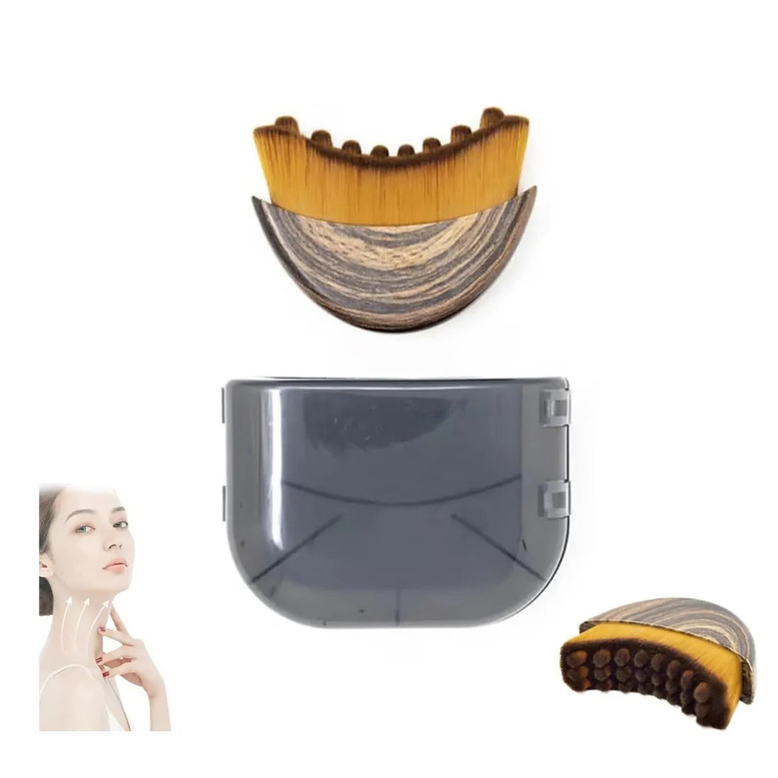 TRENVIA™ Face Sculpt Brush – Lymphatic Drainage & Jawline Contouring Tool