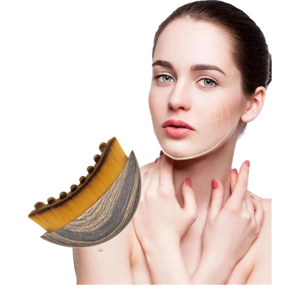 TRENVIA™ Face Sculpt Brush – Lymphatic Drainage & Jawline Contouring Tool